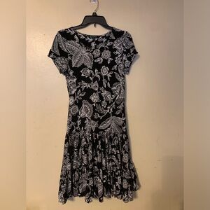 Ralph Lauren dropped waist dress with teired skirt